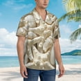 thumbnail image 5 of Kll Men'S Hawaiian Shirt Short Sleeve Button Down Beach Shirts-Starfish And Sea Shells, 5 of 8