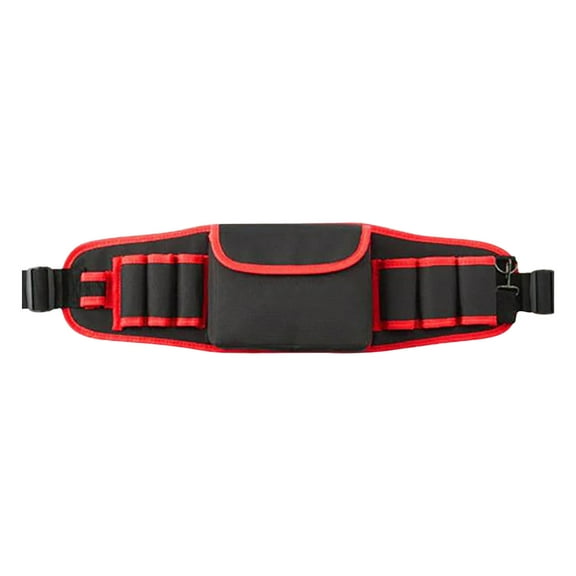 Hovmgk Multi-functional Cloth Tool Waist Bag, 8 Pocket Tool Storage Organizer with Zipper, Durable & Portable Electrician Waist Pack for Professional and DIY Tool Use, Adjustable Waist Belt