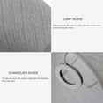 thumbnail image 6 of Zonhebin Cloth Lamp Shades Clip On Barrel Grey, 6 of 6