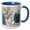 Blue/White, variant on 3drose, Funny Snowman with Snow Kid, 15oz Mug