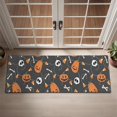 thumbnail image 2 of Gray Halloween Pumpkins Skulls and Bones Door Rugs,Washable Non Slip Door Mats Indoor,Decorative Door Mats,Entry Mat Indoor for Entrance,Bedroom,Kitchen,Bathroom,16"x47", 2 of 6