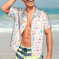 thumbnail image 5 of Lsque Happy Easter pattern Hawaiian Shirt for Men, Unisex Summer Beach Casual Short Sleeve Button Down Shirts-Small, 5 of 9