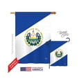 thumbnail image 1 of El Salvador 2-Sided Vertical Impression House Flag - 28 x 40 in., 1 of 1