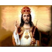 Autom co Catholic print picture - christ the king - 8 in x 10 in ready to be framed