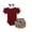 Wine, variant on LNMQLPDBS Baby Girl Clothes Newborn Infant Romper Shorts Set 3pcs Floral Summer Outfits Cute Ruffle Sleeve Romper and Floral Shorts with Headband