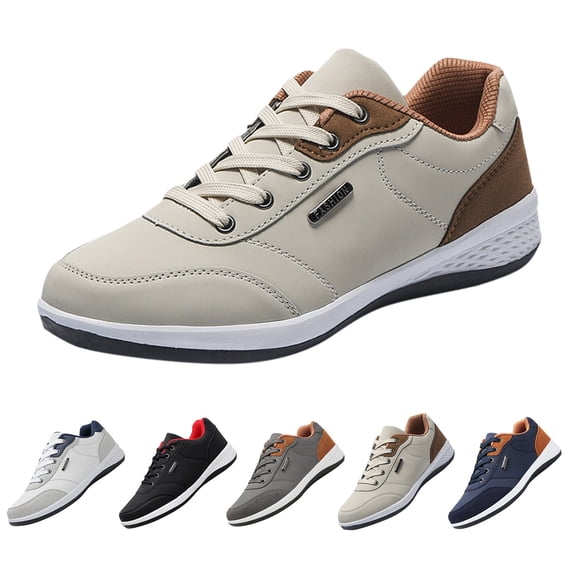 RotHome Men's Casual Dress Shoes Breathable Mesh Upper Lightweight Comfortable Walking Sneakers Business Casual Oxfords Slip-On Design Non-Slip Sole
