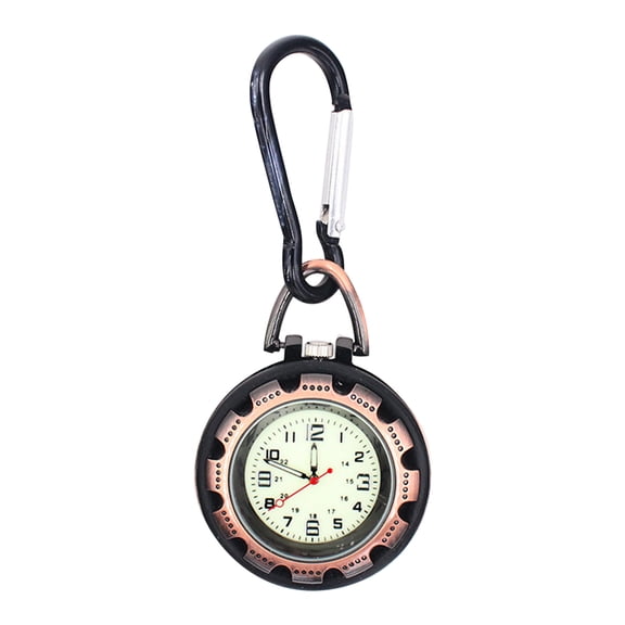 CIMAXIC 1Set Clip on Backpack Watch Wear Resistant Alloy Pocket Watch for Hiking and Adventure