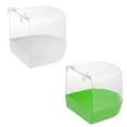 thumbnail image 2 of kusrkot Plastic Cockatiel Bird Bath Green Color 13 x 13 x 13 cm, 2 of 9
