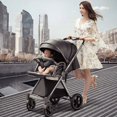 thumbnail image 2 of Luxurious Baby stroller four wheels Can sit or lie down Shock absorption Stroller for baby lightweight baby stroller ShopWise Round, 2 of 20