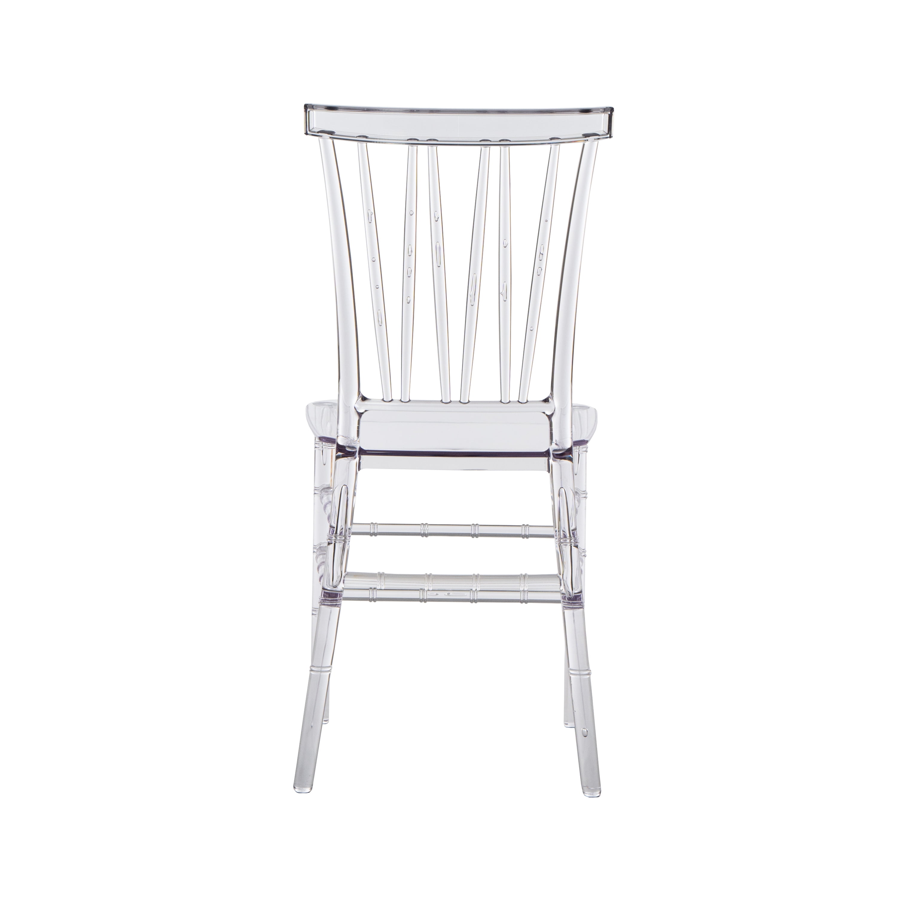 Techni Home Stackable Chiavari Style Clear Acrylic Event Chairs – Set of 4