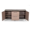 thumbnail image 4 of Modrest Boston Stainless Steel & Faux Concrete Office File Cabinet in Brown Oak, 4 of 5