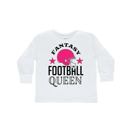 

Inktastic Fantasy Football Queen Sports Gift Gift Toddler Toddler Girl Long Sleeve T-Shirt