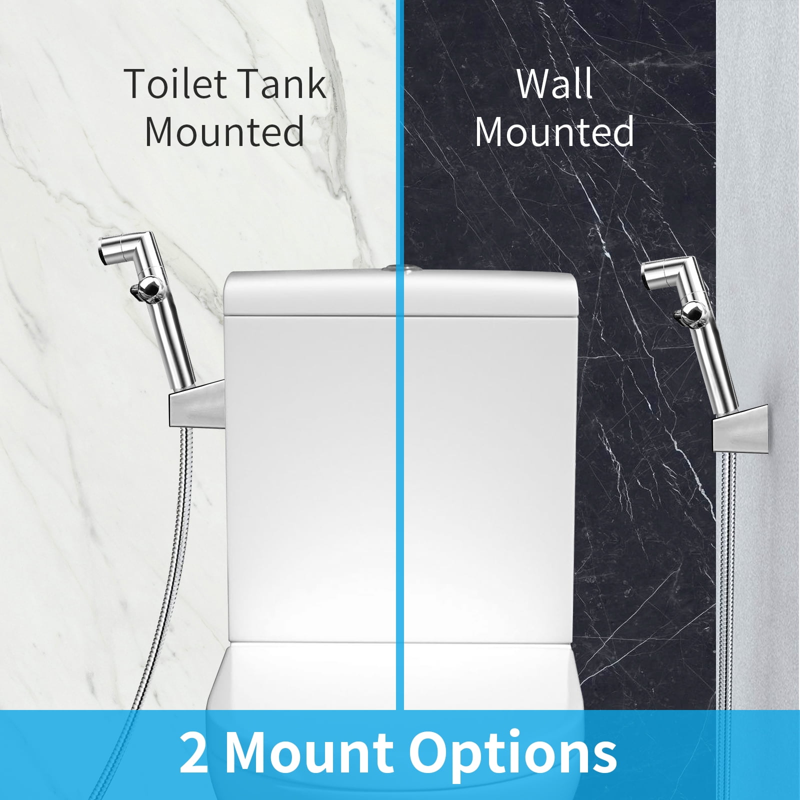 KAIYING Handheld Bidet Sprayer Chrome Finish Leak-Proof ABS