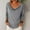 Gray, variant on Women's Cowl Neck Ruched Tops Draped Front Long Sleeve Casual Loose Fit Solid Basic Shirts Fall Tunic Blouse