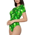thumbnail image 2 of Naloa St Patrick's Day2 Women's Short-Sleeved Onesie, One-Piece Swimsuit for Parties, dates, clubs - XX-Large, 2 of 9