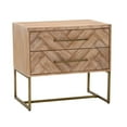 thumbnail image 2 of Benzara Two Drawers Nightstand, Rustic Java Brown, 2 of 5