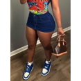 thumbnail image 4 of Plus Size Apay Women's High Waisted Denim Skirt  Tight and Sexy Waist And Hips (1XL-4XL), 4 of 7
