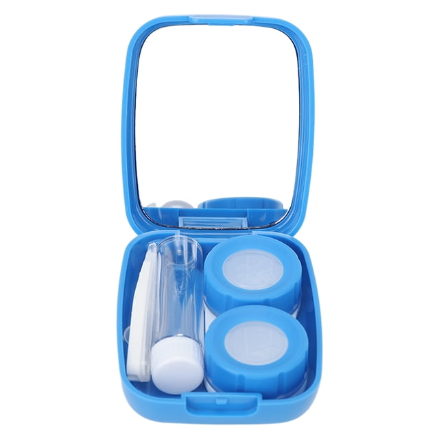 Portable Contact Lens Box Kit, Cute Little Duck Fine Workmanship Waterproof Contact Lens Box Dustproof Lightweight For Outdoor For Woman Blue