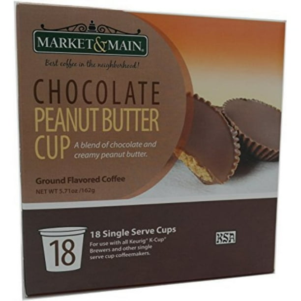 Market & Main OneCup, Chocolate Peanut Butter Cup, Compatible with