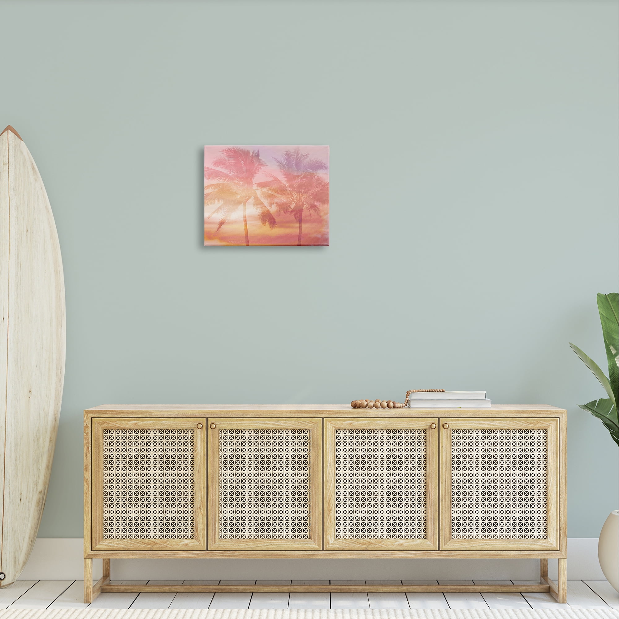 Stupell Industries Summer Palm Trees Sunrise Tropical Windblown Leaves Graphic Art Gallery Wrapped Canvas Print Wall Art, Design by Mia Jensen