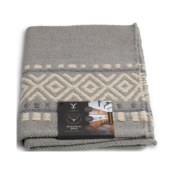 Yellowstone 20" x 30" Rustic Two-Tone Kitchen Mat, Rip Collection