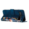 thumbnail image 3 of Phone Case for Google Pixel 6a Wallet Cover with Crossbody & Wrist Strap, Elegant PU Leather Flip Flower Pattern Kickstand Credit Card Holder Phone Case Cover for Google Pixel 6a, Darkblue, 3 of 9