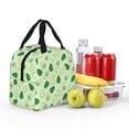 thumbnail image 4 of Yiaed Avocado Print Insulated Lunch Bag Reusable Cute Tote Lunch Box, Leakproof Cooler Lunch Bags for Work Office Travel School Picnic, 4 of 5