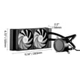 thumbnail image 4 of AIO CPU Liquid Cooler with 2.1 Inch LCD Display ARGB 120mm PWM Fans for Intel AMD AM4 AM5, 4 of 7