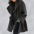 thumbnail image 2 of asdoklhq Winter Coats for Women Plus Size Clearance,Shawl Collar Fleece Coat Elegant Blend Coats Long Coat Outerwear Jackets, 2 of 7