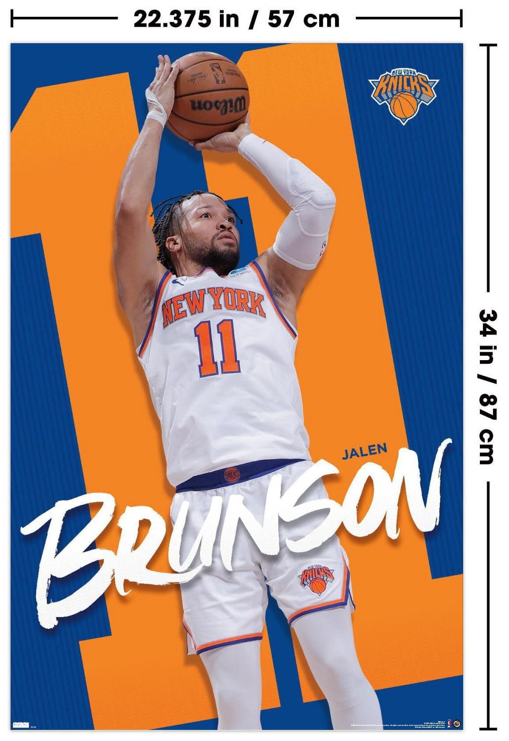 NBA New York Knicks - Jalen Brunson 24 Wall Poster, 22.375" x 34"