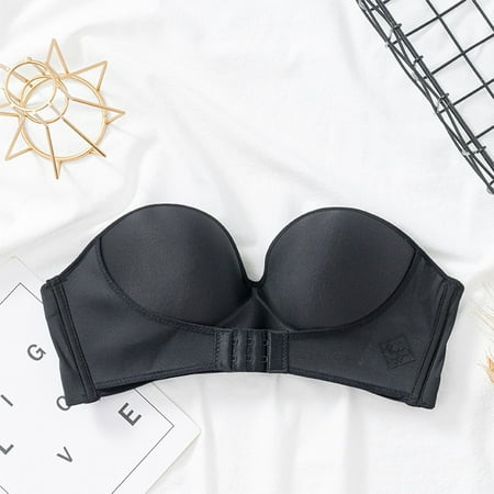 

Large Size Cup Strapless Underwear Invisible Gathering Non-Slip Tube Top Bra