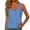 Blue, variant on Siminsem Women's V Neck Button Down Tank Top Sleeveless Blouse with Chest Pocket Loose Fit Cotton Basic T-Shirt for Summer Casual Work Layering, Blue, L