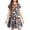 Navy, variant on Grblisyd Girls Summer Dress Casual Cute Floral Print Short Sleeve Dresses Girls Crew Neck Sundress 7-8 Years