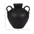 thumbnail image 4 of Modern Terracotta Jug with Handles Vase for Living Room Decor - Home Accents for Bedroom, Office Shelf, and Kitchen Counter Decor - Decorative Flower Vase for Table and House Styling - 16", Black, 4 of 12