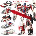 thumbnail image 1 of WEI JIANG-Figuras de acción 5 en 1 de gran tamaño para niños, juguetes de película de Anime Devastator, transFormación Predaking KO G1, modelo de Robot, juguete para niños, 1 of 4