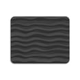 thumbnail image 2 of Black Wavy Textured Pattern Diatomaceous Earth Water Absorbent Mat, Anti-Slip Rubber Backing, 23.6" x 19.7", 2 of 11