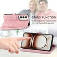 thumbnail image 2 of SYITOOCK Phone Case for OPPO Reno 12 Pro, Shockproof PU Leather Wallet Case with Card Slots Anti-Scratch Stand Magnetic Flip Zipper Pocket Cover for OPPO Reno 12 Pro, Pink, 2 of 6
