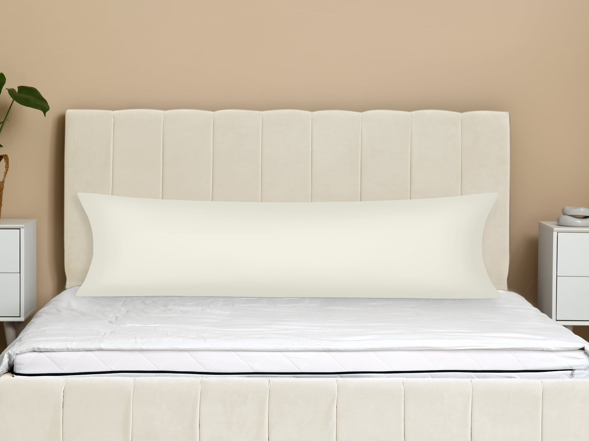 Unique Bargains 1 Pcs Pillow Cases Cooling Pillowcases with Envelope Closure Beige