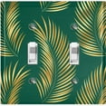 thumbnail image 1 of Metal Light Switch Plate Cover Tropical Jungle Palm Leaves Yellow Green JGL009, 1 of 13