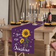 thumbnail image 2 of Table Runners 90 Inches Long Dress Scarves, Purple Sunshine Sunflower Farmhouse Coffee/Dining/Kitchen Table Runner for Living Room, Pastoral Bees Farmhouse Floral 13x90 Inch, 2 of 9