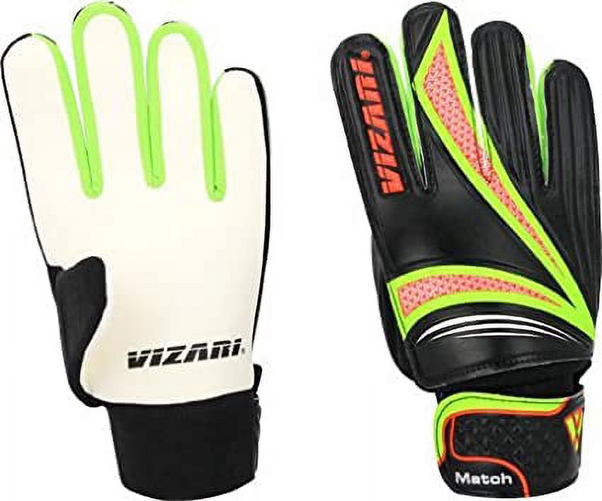 Vizari Junior Keeper Glove - Professional Soccer Goalkeeper Goalie Gloves for Kids and Adults - Superior Grip, Durable Design, Secure Fit - Black/Green,Size -7 - image 3 of 3