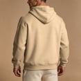 thumbnail image 5 of TKKCS Mens Pullover Hoodie with Kangaroo Pocket- Casual Loose Fit Drawstring Long Sleeve Soft Hooded Sweatshirt Brown Size 4XL, 5 of 7