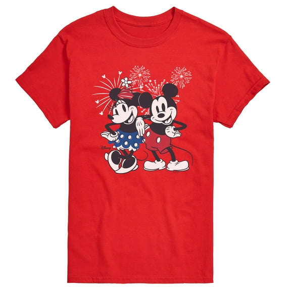Disney - Mickey Minnie Fireworks - Men's Short Sleeve Graphic T-Shirt