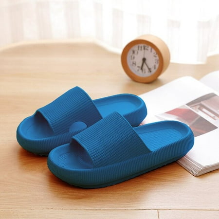 

QWZNDZGR Unisex EVA Thick Sole Non-Slip Slippers Women Men Lovers Home Fashion Bathing Sandals Child Comfortable Breathable FLip Flops