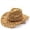 A-Khaki64, variant on Yuanlong Hats Men And Women Hollow Woven Straw Cowboy Hat With Leather Strap Summer Breathable Stylish Adjustable Headwear