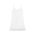 thumbnail image 6 of Women's Summer Slip Dress Adjustable Spaghetti Strap V-Neck Ruffle Hem Loose Casual Mini Dress White-A XXL(XXL), 6 of 6