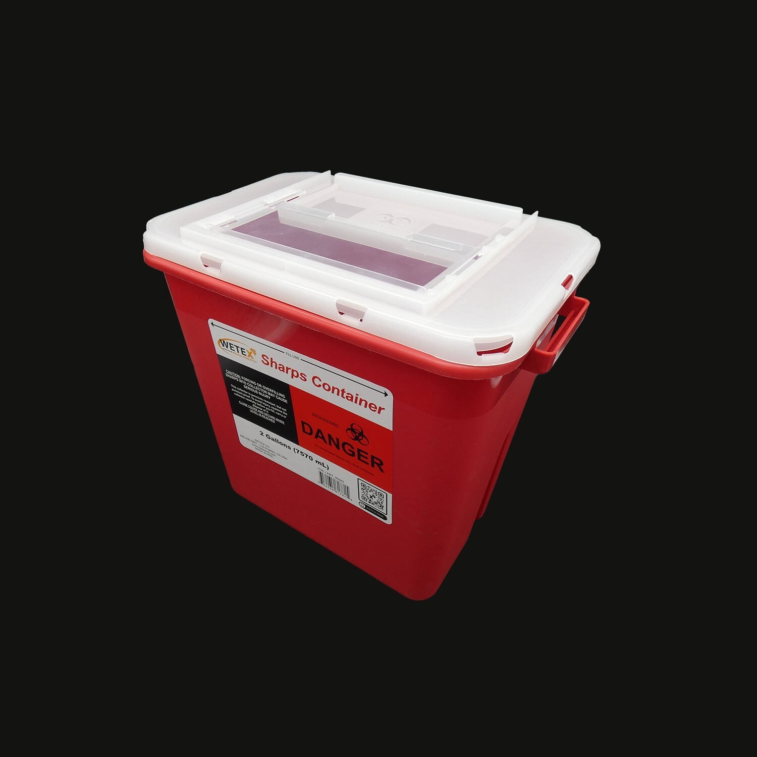 Sharps Container, 2 Gallon, Biohazard Needle Disposal