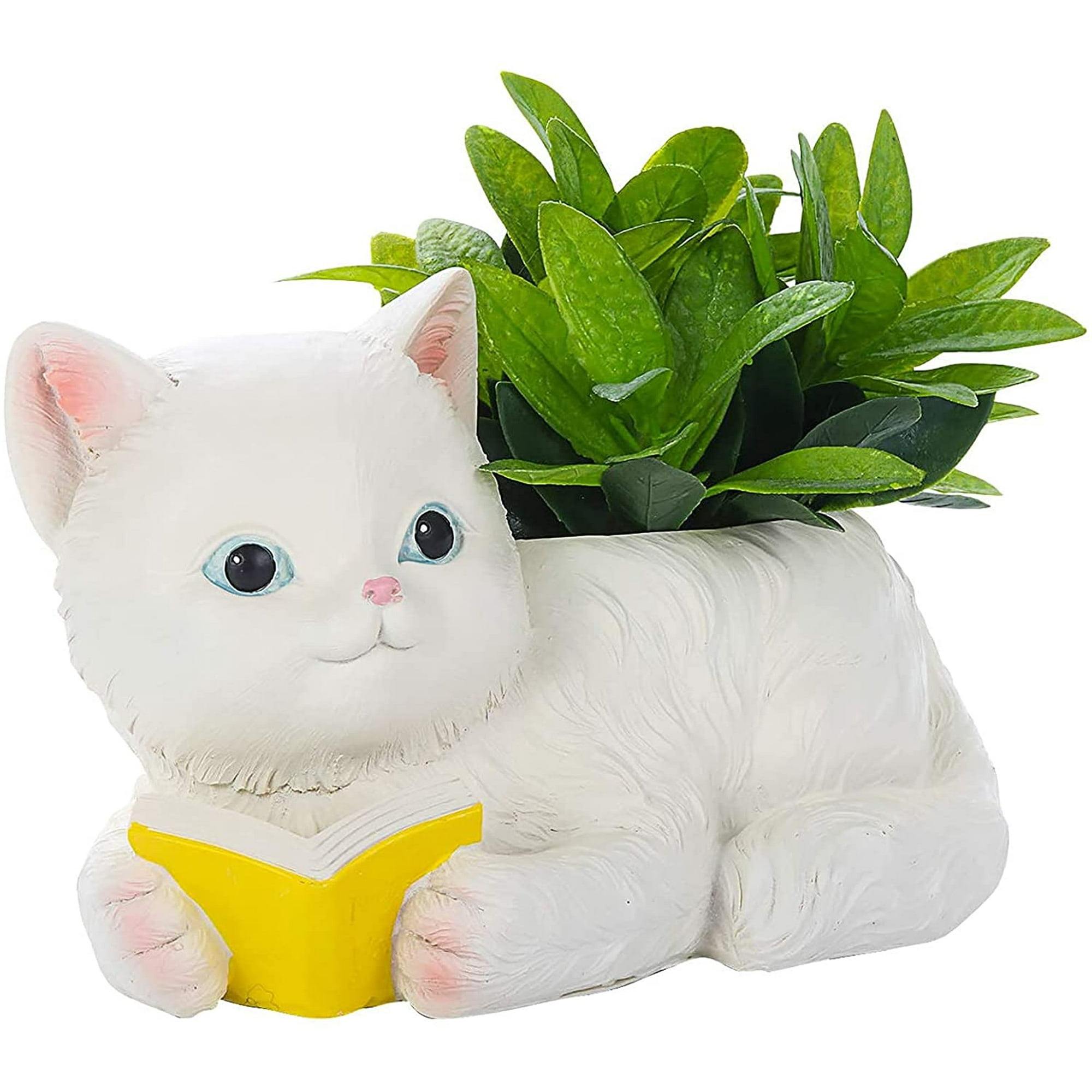 Cartoon Cat Shaped Ceramic Succulent Planter,Cute Animal Shaped Flower Pots,Mini Cactus Pot with Drainage Hole for Garden Home Office DecorReading cat (8x6inch) | Walmart Canada Cartoon Cat Shaped Ceramic Succulent Planter,Cute Animal Shaped Flower Pots,Mini Cactus Pot with Drainage Hole for Garden Home Office DecorReading cat (8x6inch) | Walmart Canada