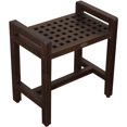 thumbnail image 2 of Rectangular Teak Lattice Pattern Shower or Outdoor Bench in Brown Finish, 2 of 2