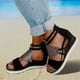 thumbnail image 4 of Bolsa Verano mujer zapatos casuales moda pescado boca cuña sandalias calzado (negro 36) JShteea Para Estrenar, 4 of 7